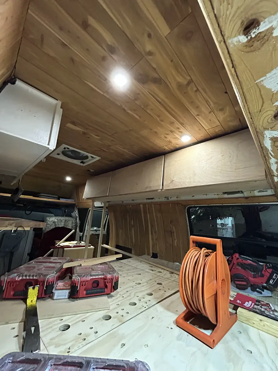Mobile RV repair tools and parts staged at the job site.